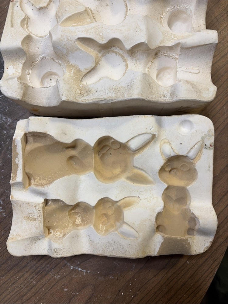 Bunny Family Duncan Ceramic Slip Casting 106-A Easter Mold Rabbit Spring