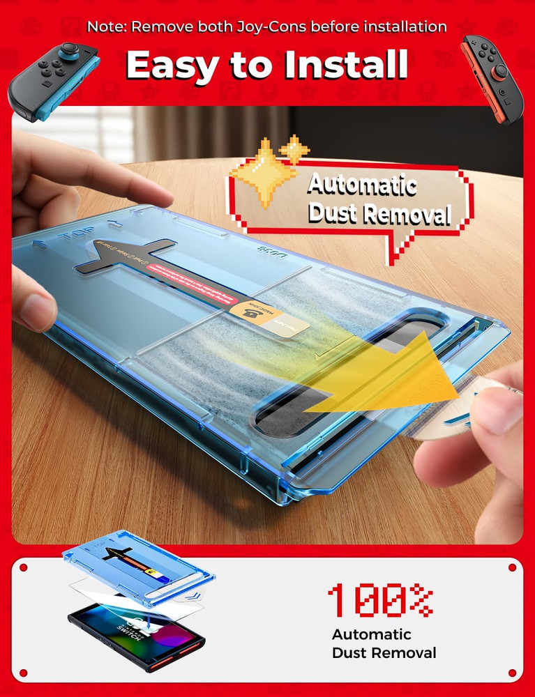 MAGIC JOHN 2 Pack for Nintendo Switch 2 Screen Protector 7.9'' [2025], 30S Insta