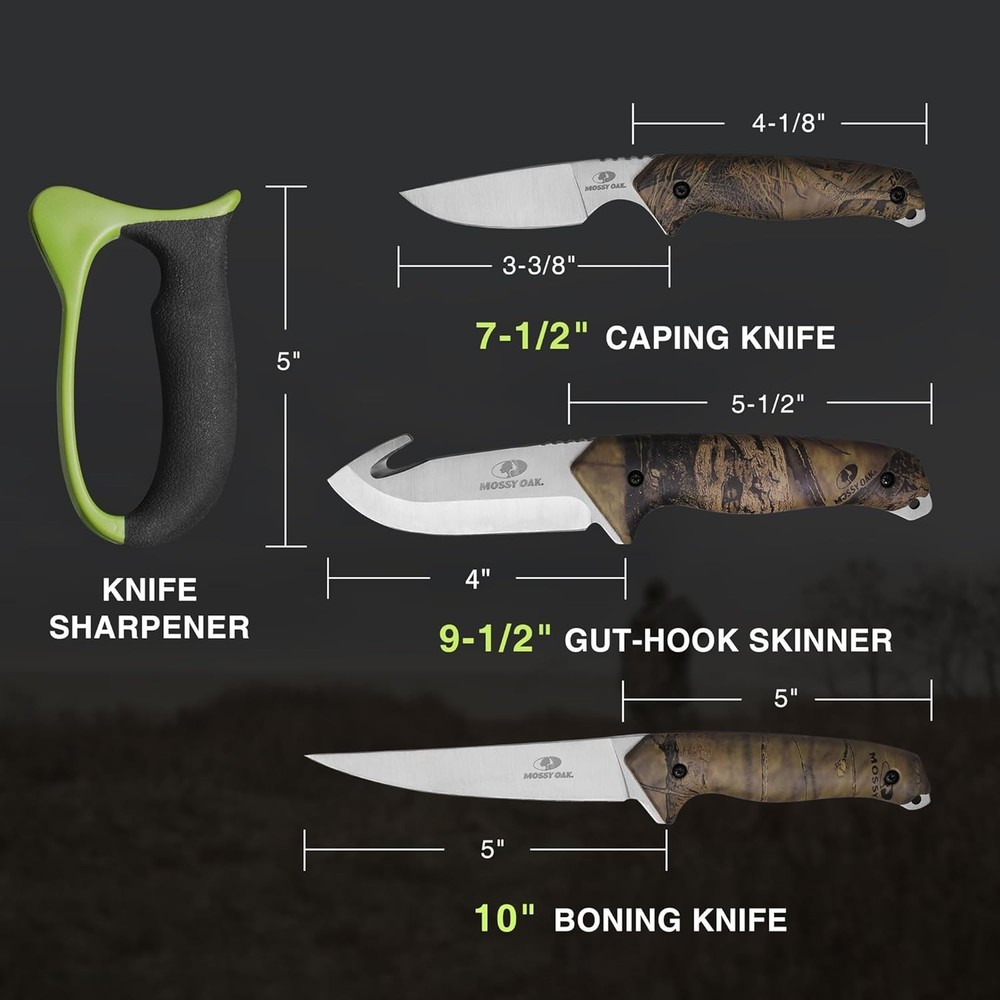 Hunting Field Dressing Kit Stainless Steel 8-Piece Game Processor Set