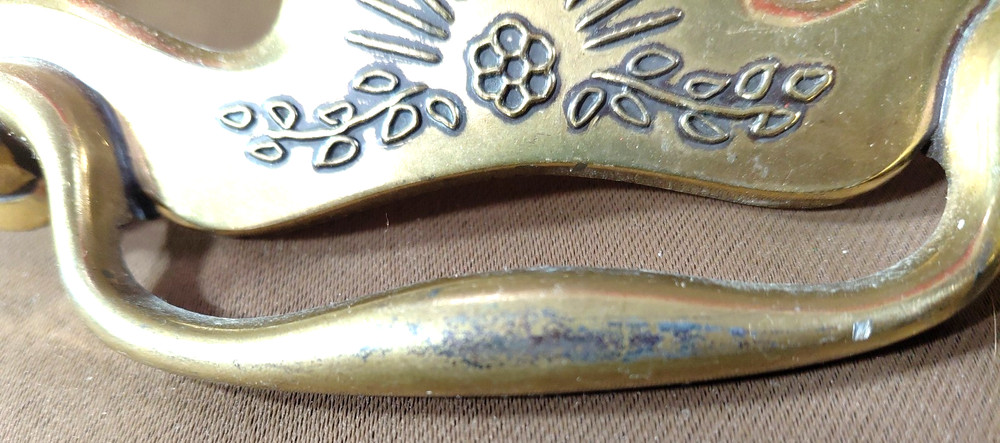 Two Brass Sunburst Drawer Pulls Flower Leaves Canada CH-2246 Hardware