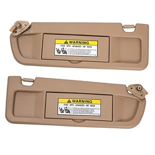 A Pair Left and Right Sun Visor Sunvisor Compatible with 2006 2007 2008 Beige
