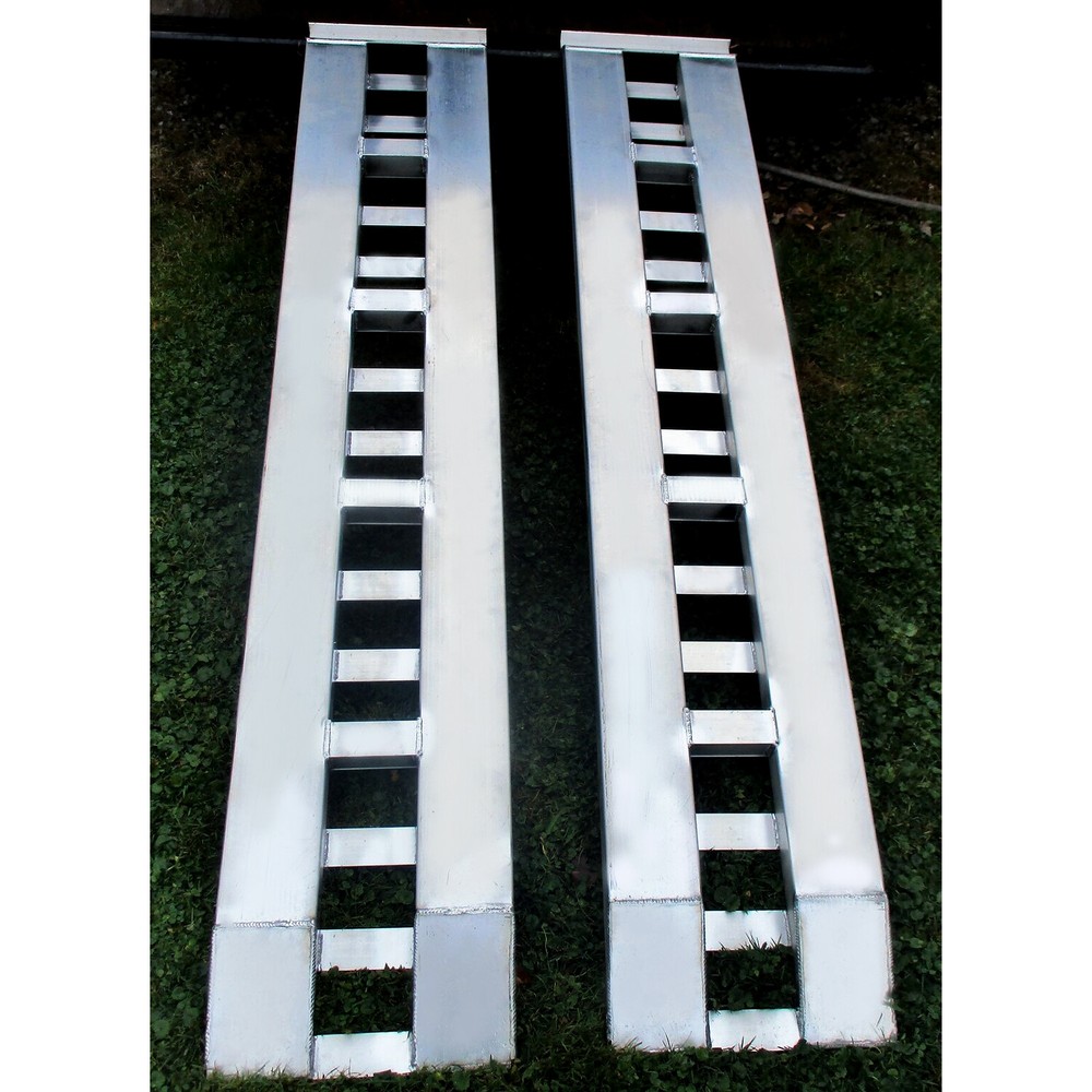 2Pcs 80"x15" Aluminum 6000 LBS Truck Car Auto Trailer Ramps Hook End Knife