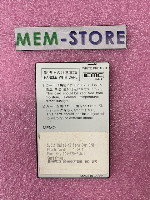 1MB Flash PCMCIA Linear card Series 1 / 16bit SynOptics Communications