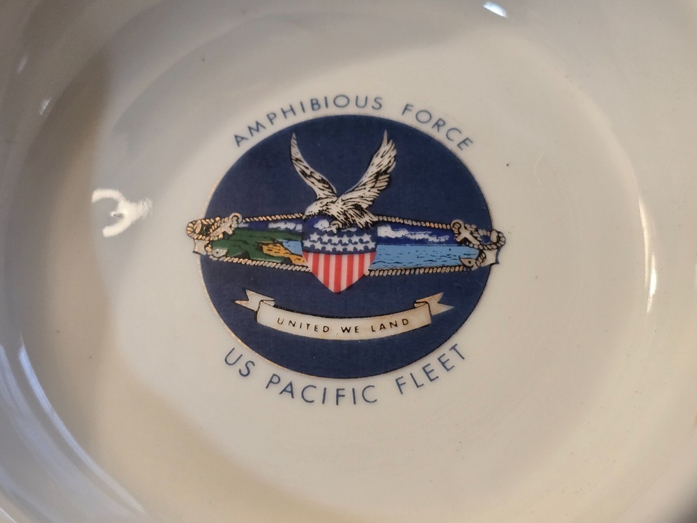 Vintage Navy Commander Amphibious Force US Pacific Fleet Ashtray