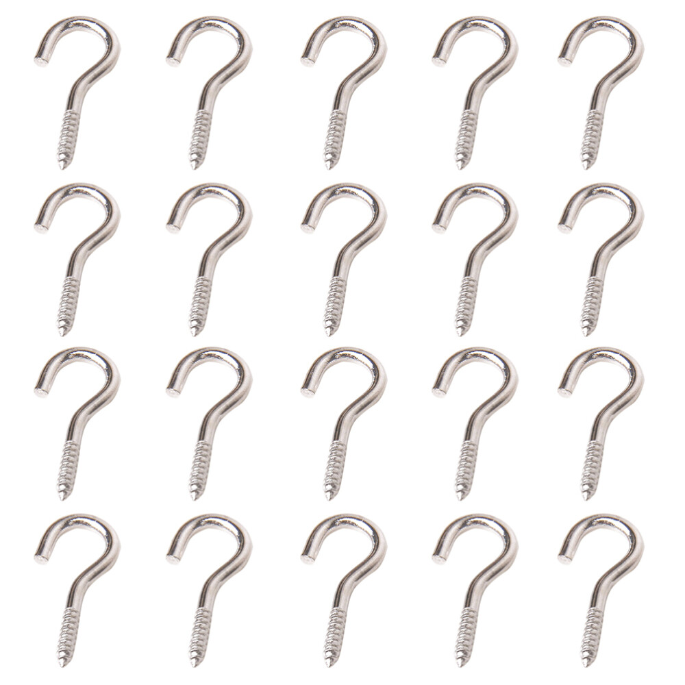 100pc Ceiling Hooks Heavy Duty Cup Hook Holder Screws Hooks