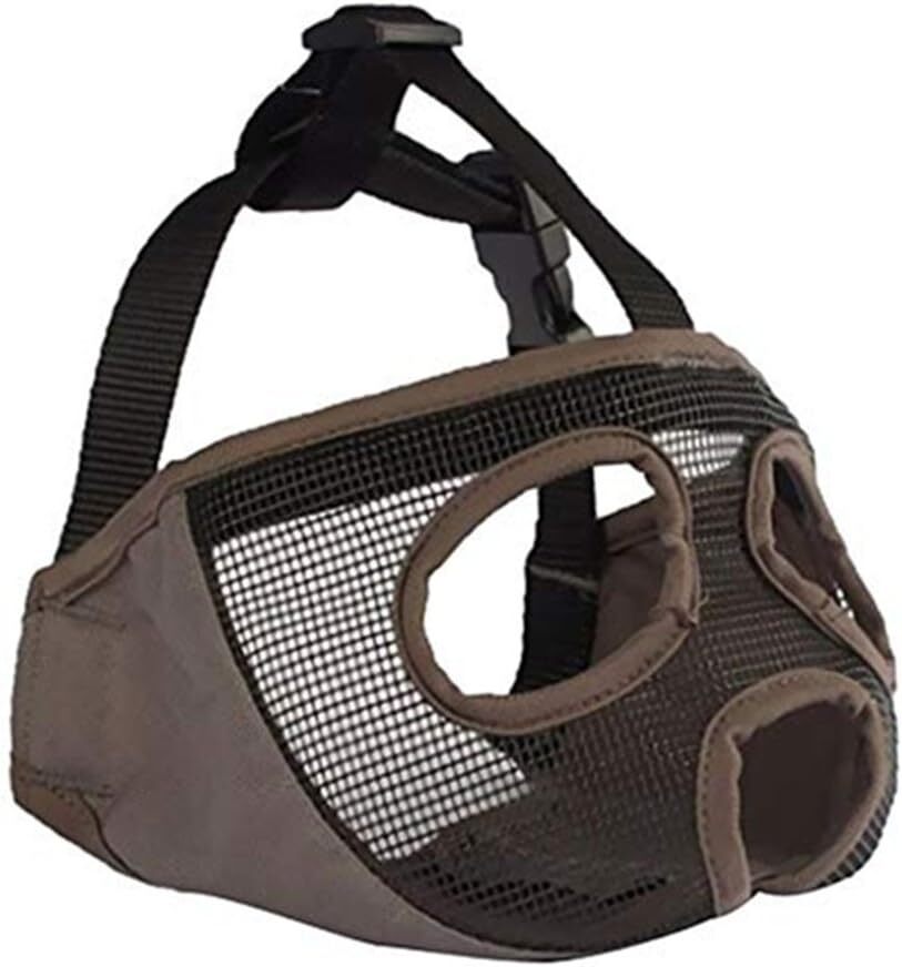 JYHY Short Snout Dog Muzzle- Adjustable Breathable Mesh Bulldog Muzzle for