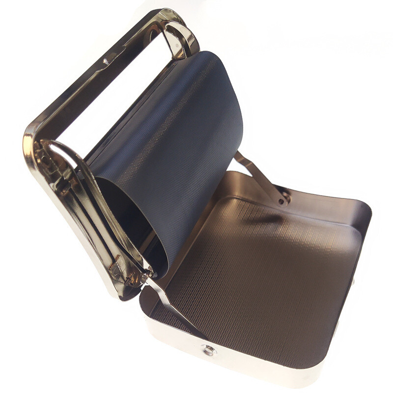 SILVER AUTOMATIC ROLLING Machine Tin Box Metal Roller Cigarette Tobacco Roll