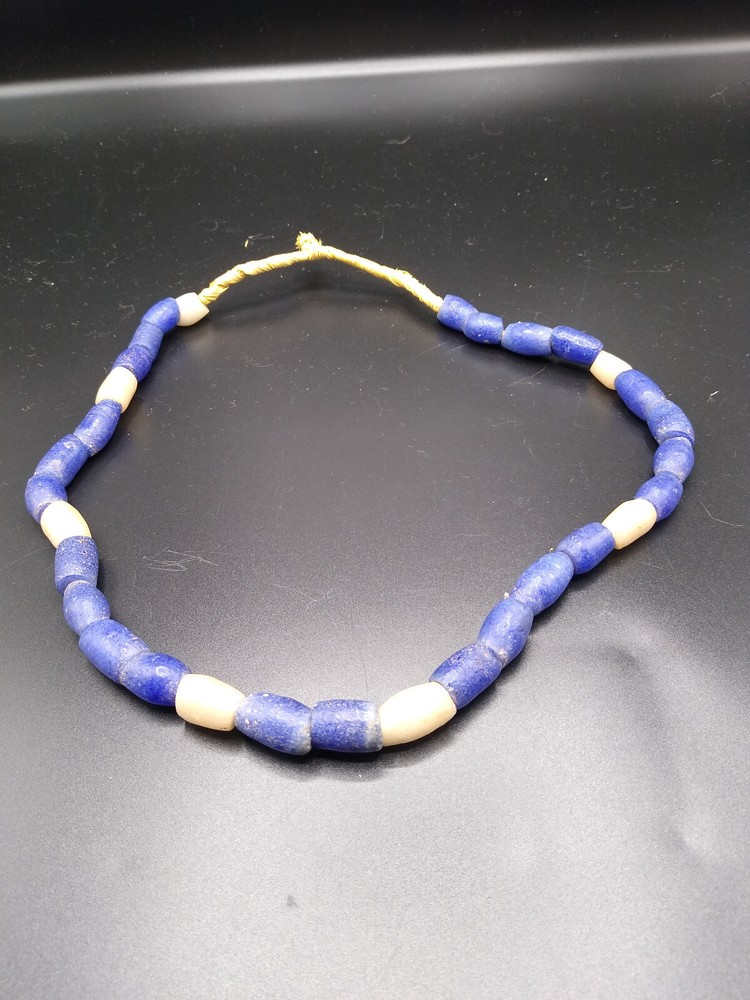 Ancient Lapis Beads, 19" long necklace