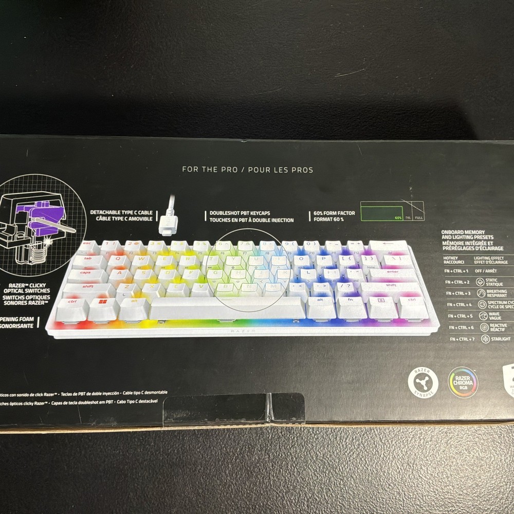 Razor Huntsman Mini Mercury Edition 60% Optical Gaming Keyboard