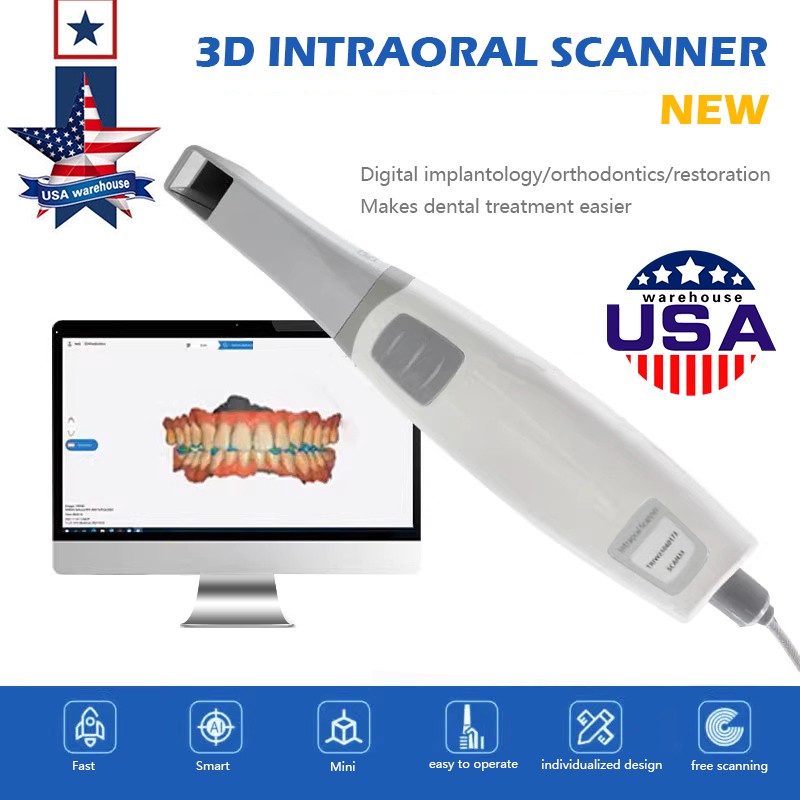 Dental Digital Impression Intraoral 3D Scanner with 4 Tips & Free Software