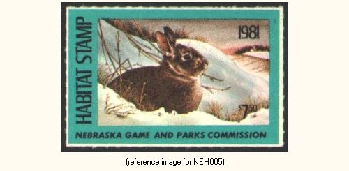 D2K Nebraska Habitat 1981 $7.50 rabbit