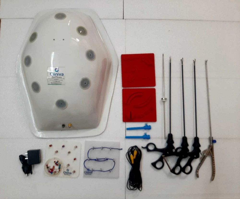 Laparoscopic Simulator Endo-Trainer with complete Set Kit Endoscopy Instrument