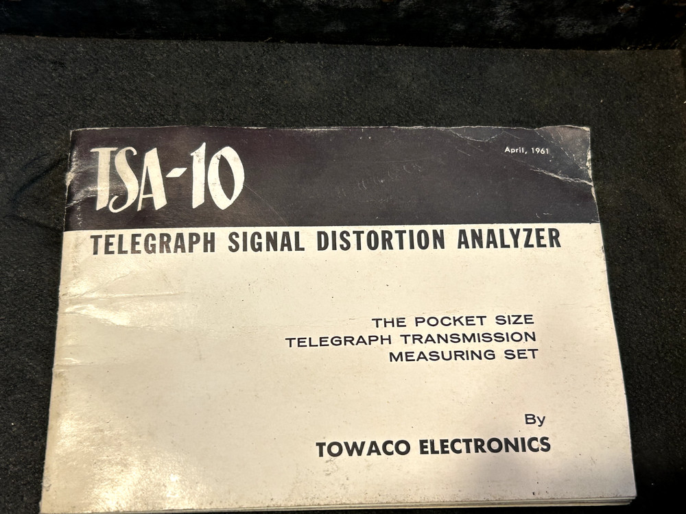 TOWACO ELECTRONICS TSA-10T TELEGRAPH SIGNAL DISTORTION ANALYZER WITH CASE
