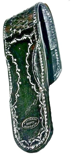 FLASHLIGHT, HOLSTER ONLYCUSTOM HANDMADE FLAP OVER BLACK BASKET WEAVED TACTICAL