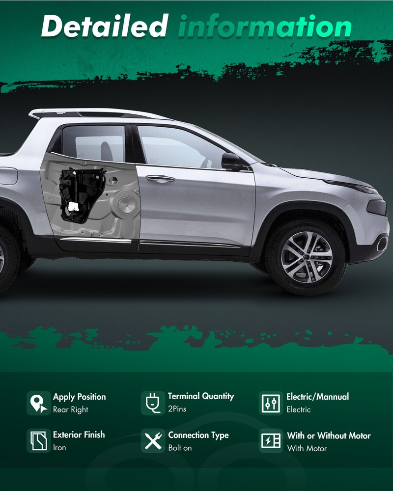 Window Regulator Fits 2007-2011 Dodge Nitro Rear Passenger Side