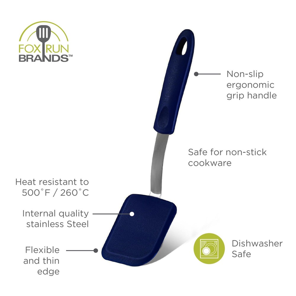 Navy Silicone Kitchen Spatula, Safe For Non-Stick Pans