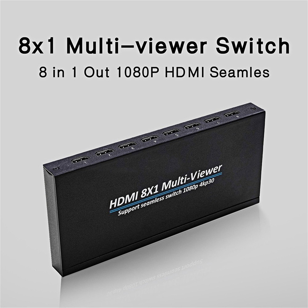 1 Pcs HDMI 8x1 Multi-viewer With 12V Power Adapter Remote Control Replacement k