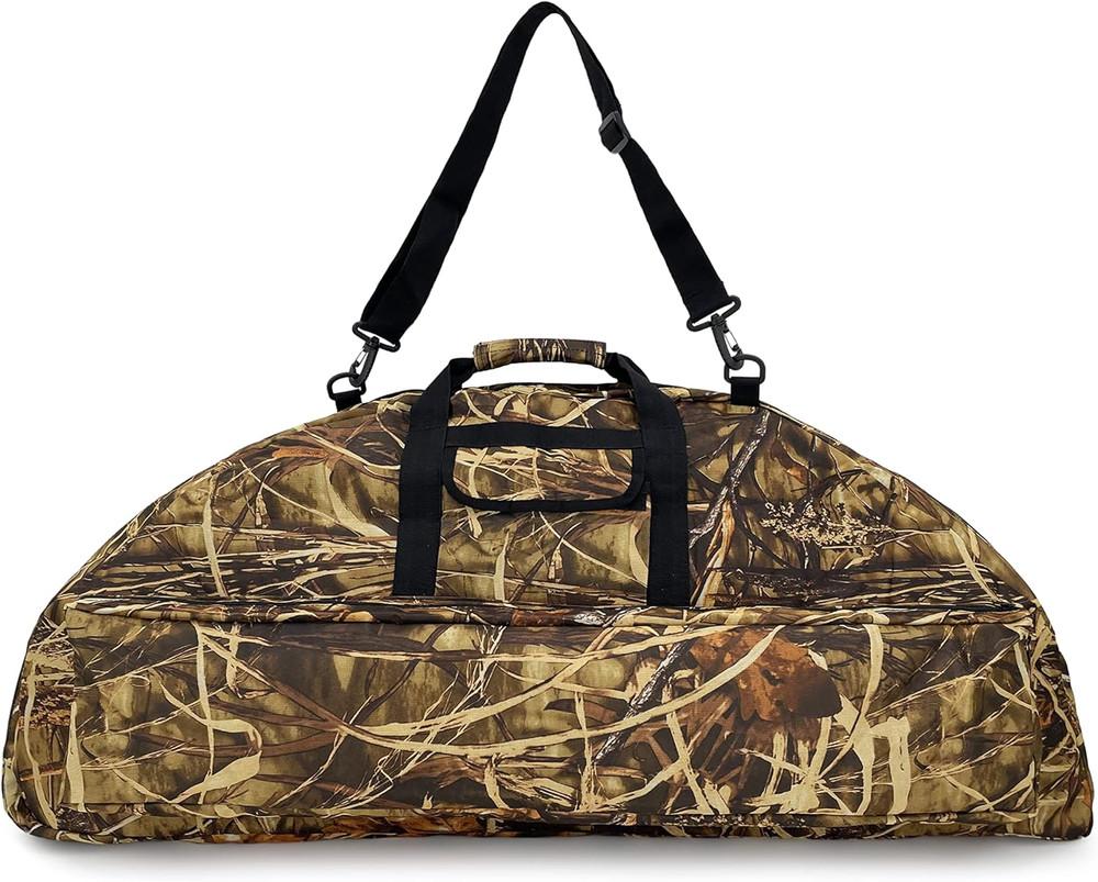Tactical Bow Case for Recurve Archery with Pouch and Adjustable Straps