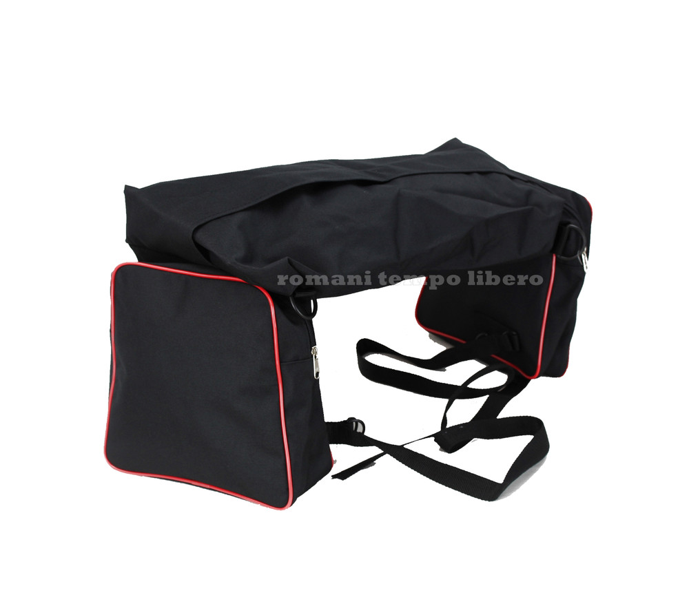 Nylon Rear Saddle Bag With 3 Pockets