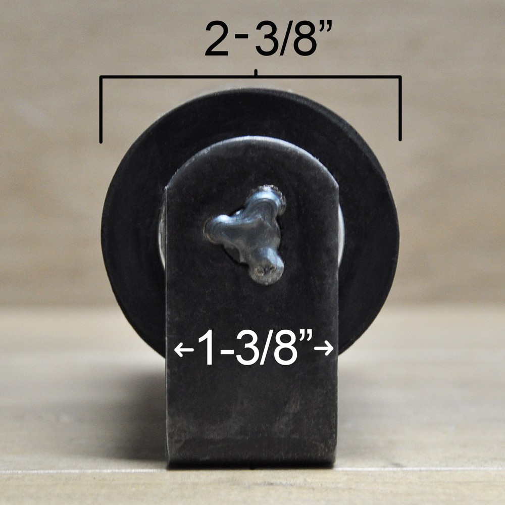 Gate Roller Rubber Top Guide Rubber 6" Sliding Rolling Slide Black | 2 QTY