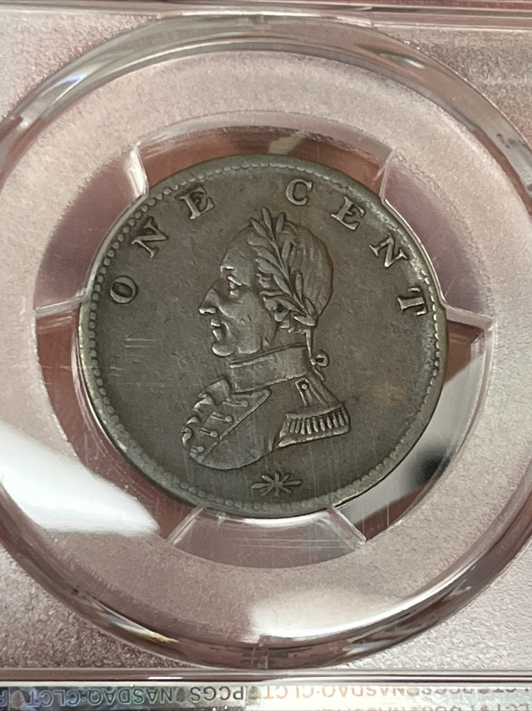 George Washington Doubled Head Colonial Copper Large Cent PCGS AU50