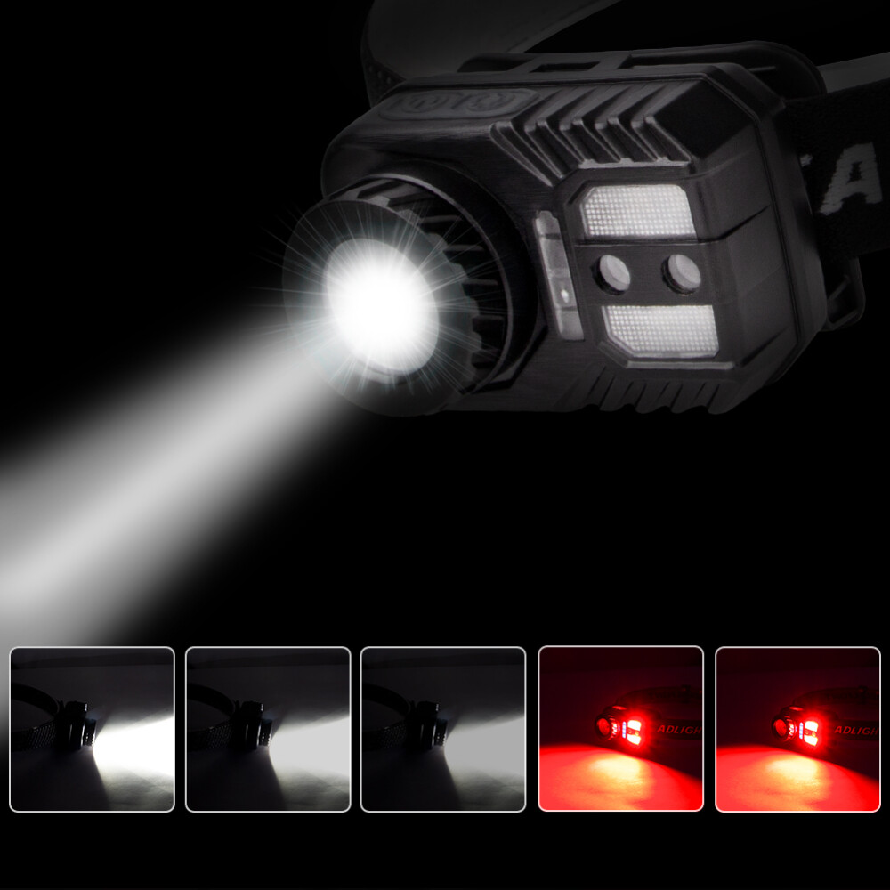 LED Headlamp Rechargeable Headlight Head Torch Lamp Induction Flashlight