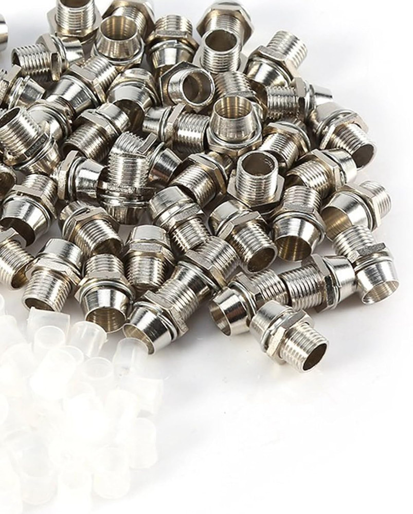 50 Pcs Silver 5Mm LED Holders Lamp Holder Panel Display Thread Mount Hole Size 0