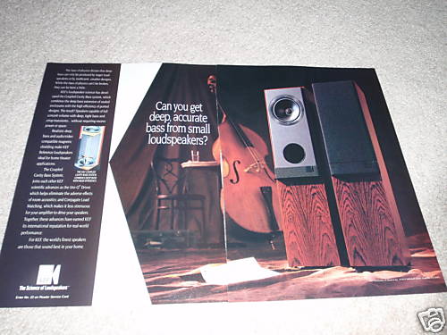 KEF Speaker Ad from 1993, 2 pages, high end! uni-Q 2