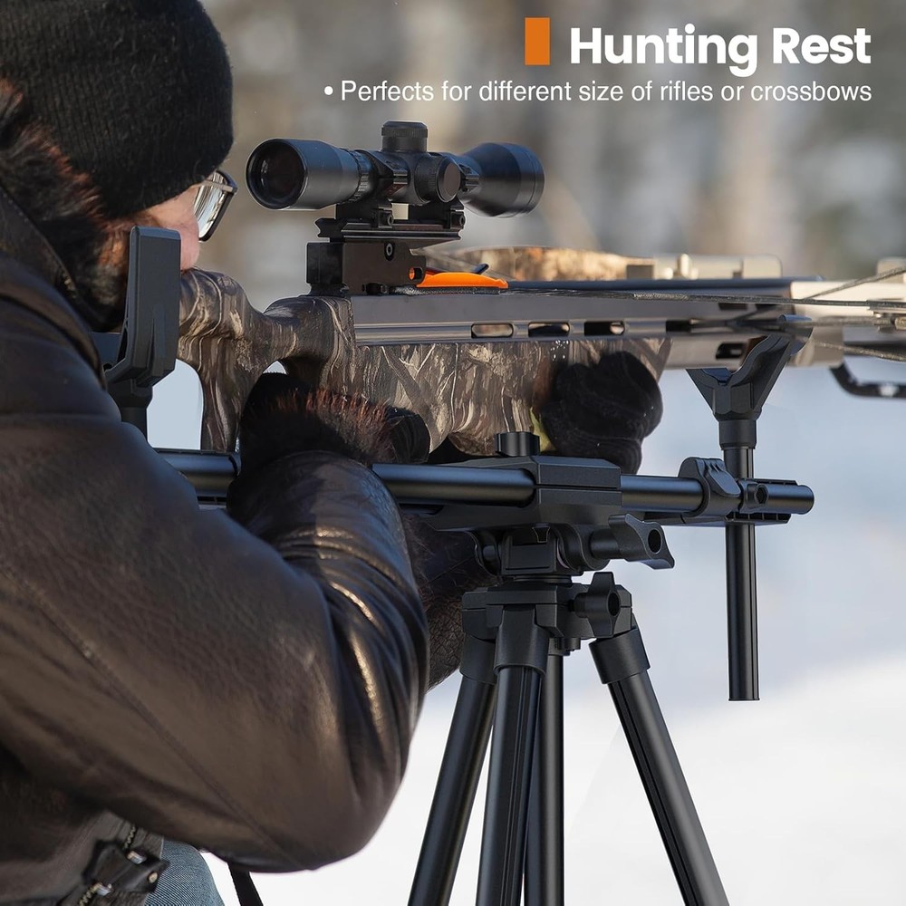 Hunting Rests, Shooting Tripod w/ Flexible Orientation, Adjustable Height