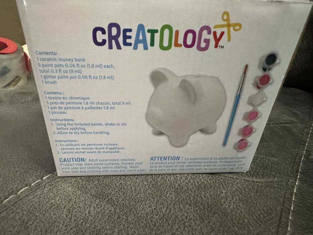 Creatology 3D Ceramic Paintable Pig Bank Kit (NEW)