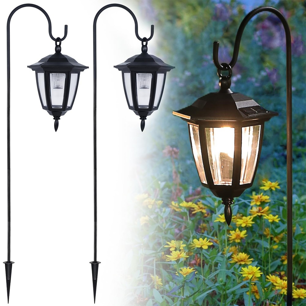 Dynaming 2 Pack Solar Hanging Lights 38" Hooks
