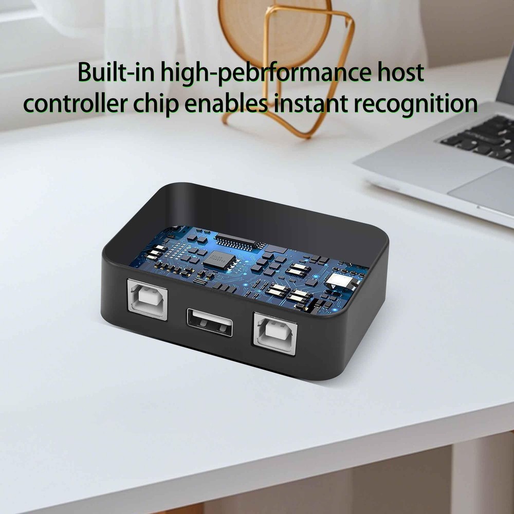 USB 2.0 Printer Sharing Switch 2 in 1 Out Manual Switcher,USB Switch 2 Comput...