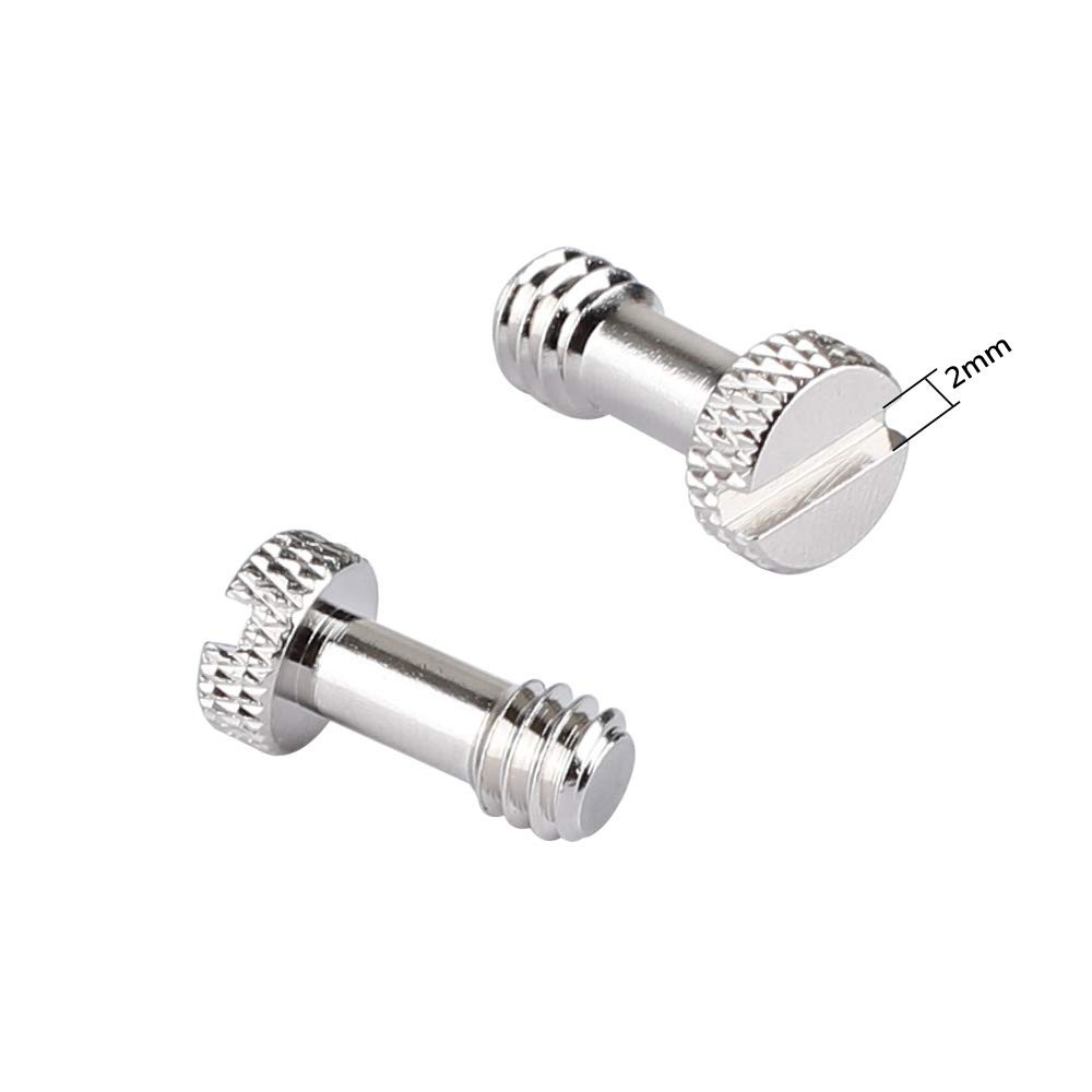 Camera Screw with 1/4"-20 & 3/8"-16 for Quick Release 1, Silver