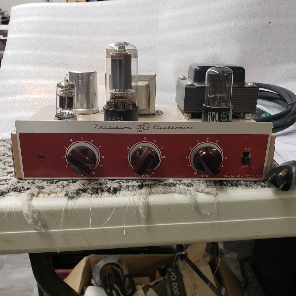 Precision Lafayette Model 10PA amplifier modified for HARP or Guitar
