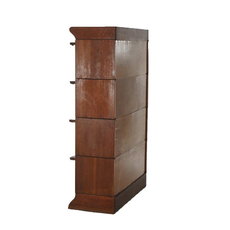 Arts & Crafts Four-Stack Oak Barrister Bookcase C1920