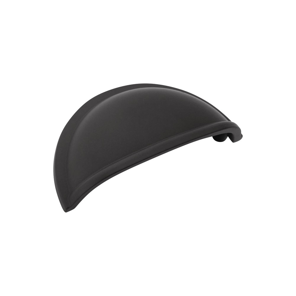 Amerock Cup 3" Flat Black Kitchen Cabinet Drawer Door Handle Pull BP53010FB