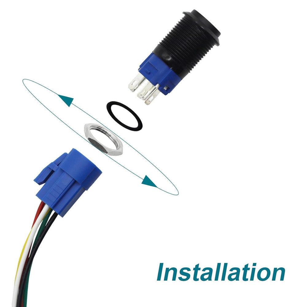 Horn Button, Momentary Push Button Switch, Horn Switch for Car Modification, Pus