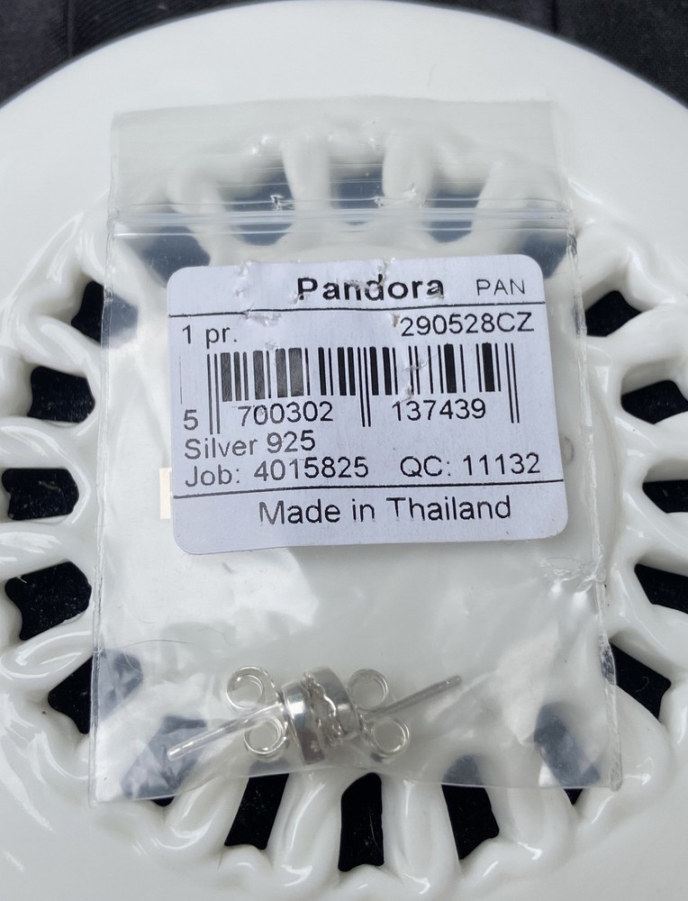 Authentic Pandora Open Heart Stud Earrings #290528CZ