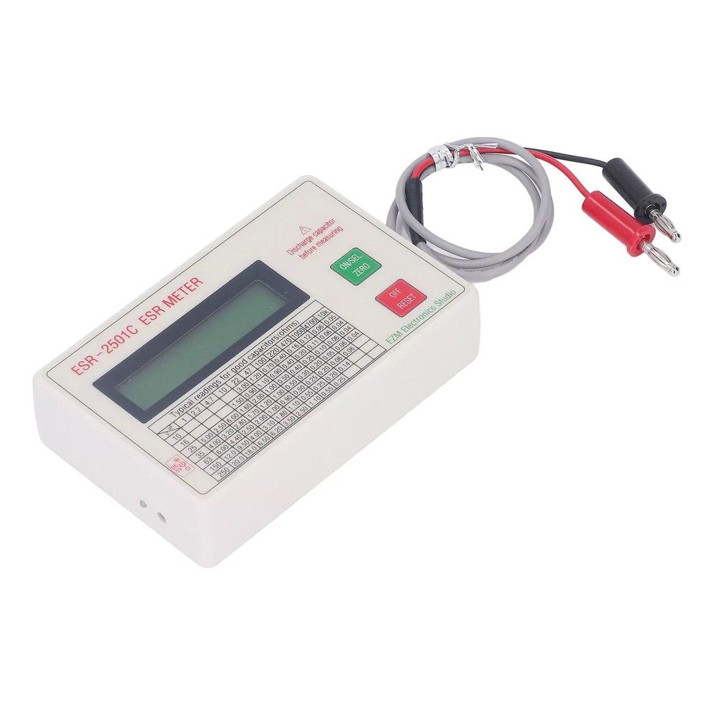 Handheld ESR Capacitor Tester High Accuracy Smart Shutdown Capacitance Meter