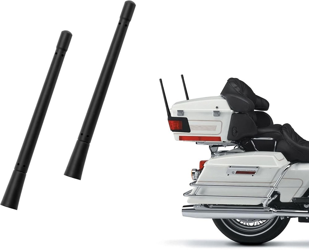 Short motorcycle antenna replacement flexible rubber radio mast