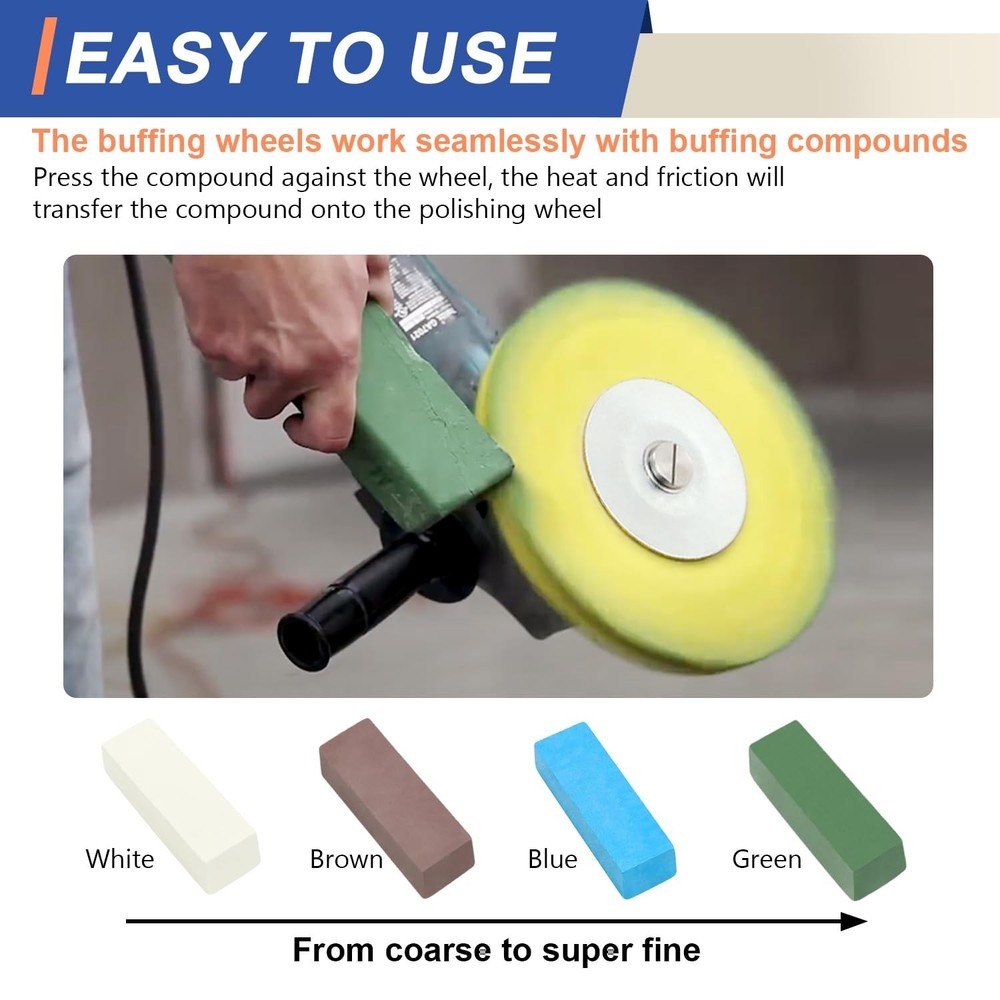 Complete 8" Airway Buffing Wheel Kit + Polishing Compound