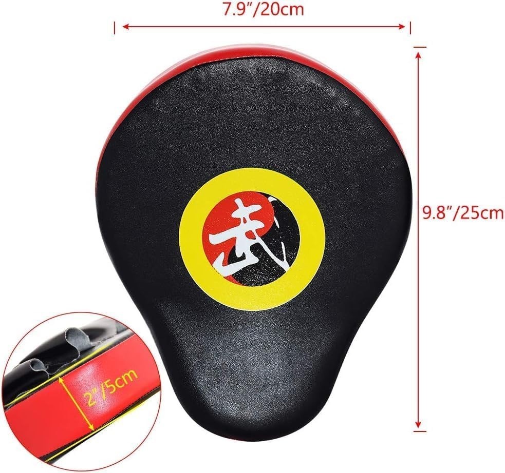 Taekwondo Kick Shield with 2 Punching Mitts - Durable Red Training Set