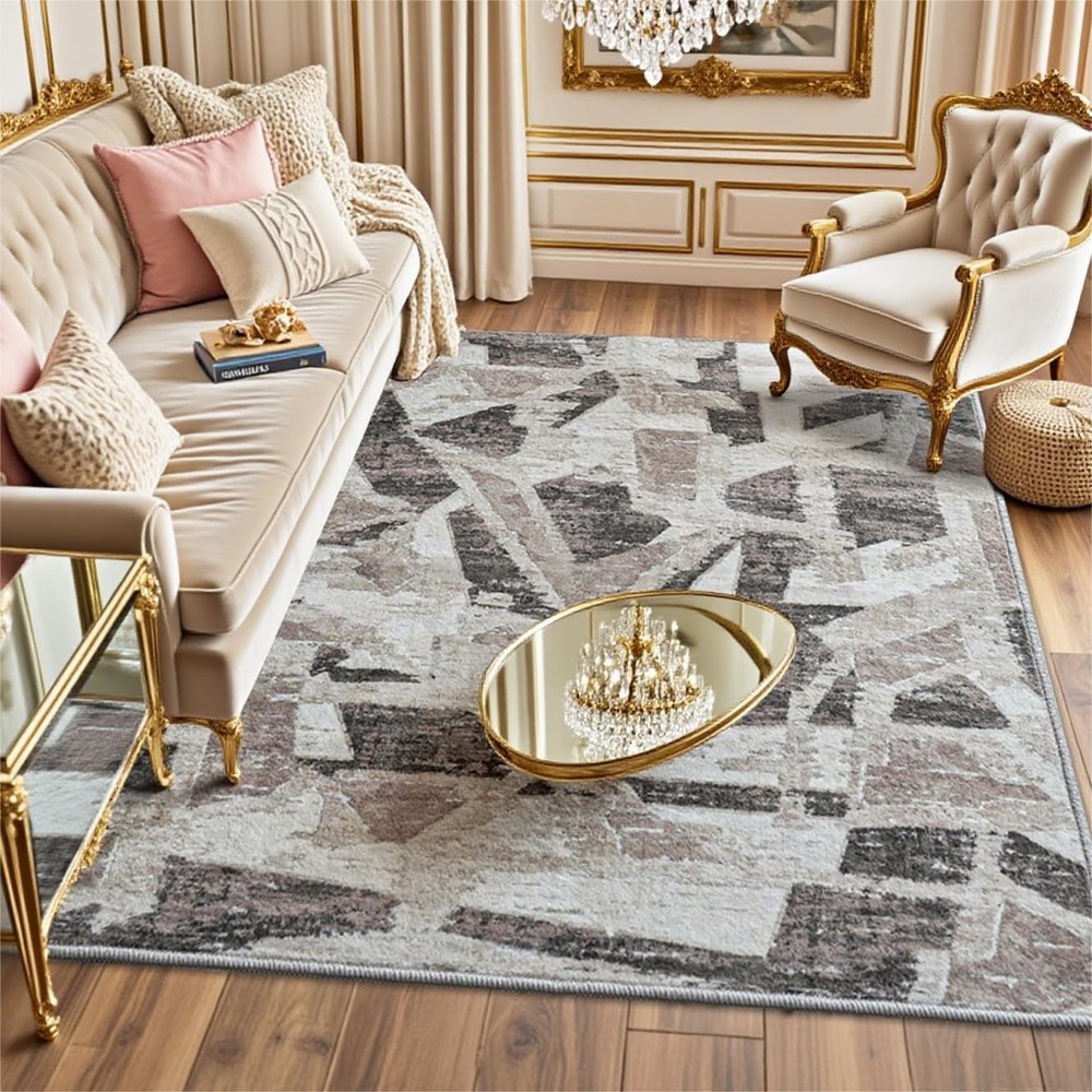 8X10 Area Rugs for Living Room 8' x 10' (Rectangular), Grey/Multi