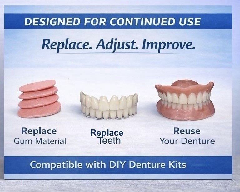Acrylic False Teeth Only | DIY Denture Making Repair Upper Lower No Base