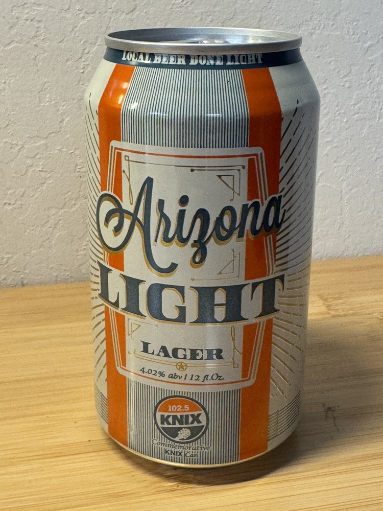 Arizona Light Lager - Huss Brewing - Empty Beer Can Bottom Opened