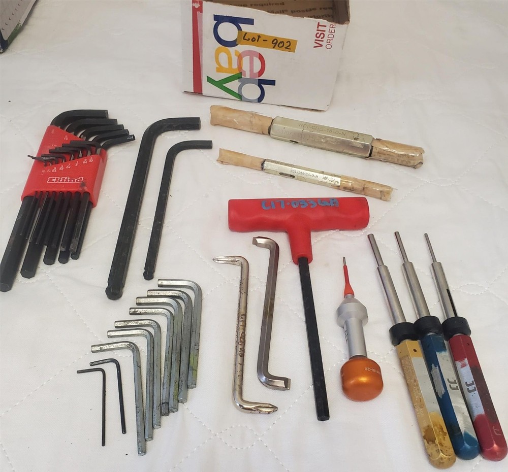 Assorted hand tools Allen hex keys screwdrivers gauges tools mixed lot 902