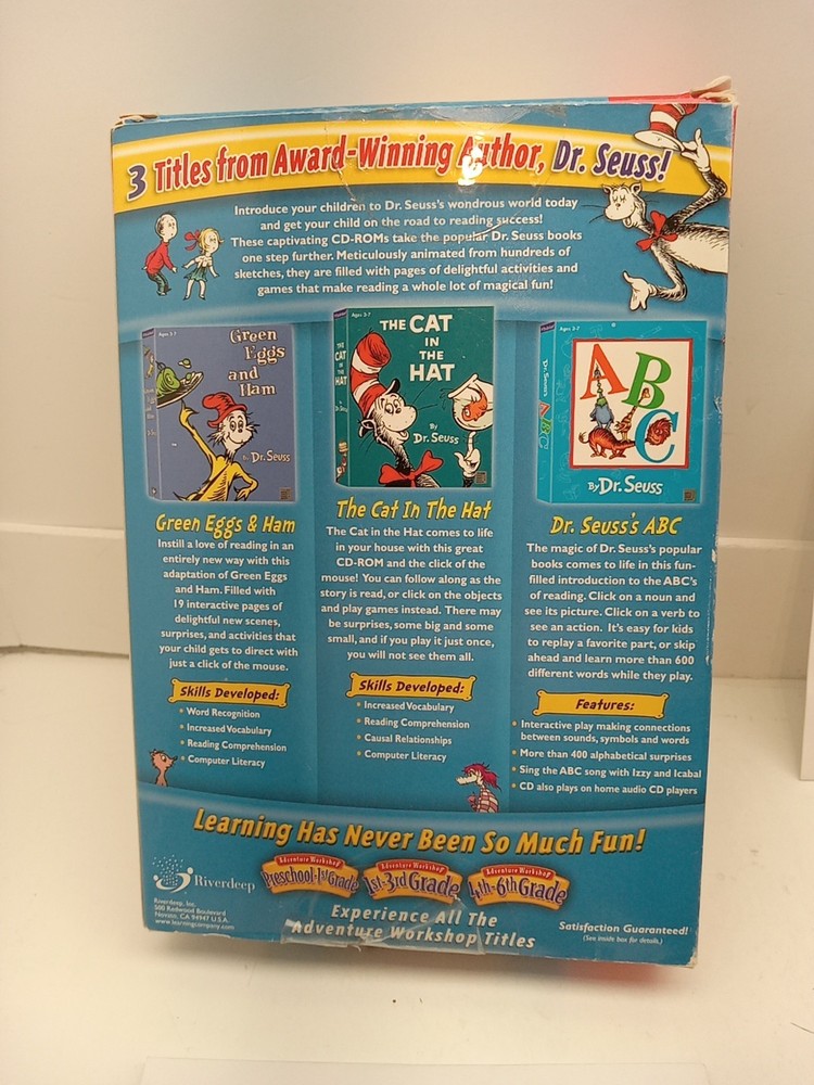Learning Company - Adventure Workshop - Dr Seuss (PC CD Rom, 3 Disc, 1998)