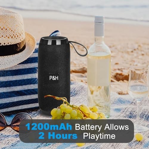 Small Portable Bluetooth Speaker, 10W Loud Stereo Sound, Small Wireless