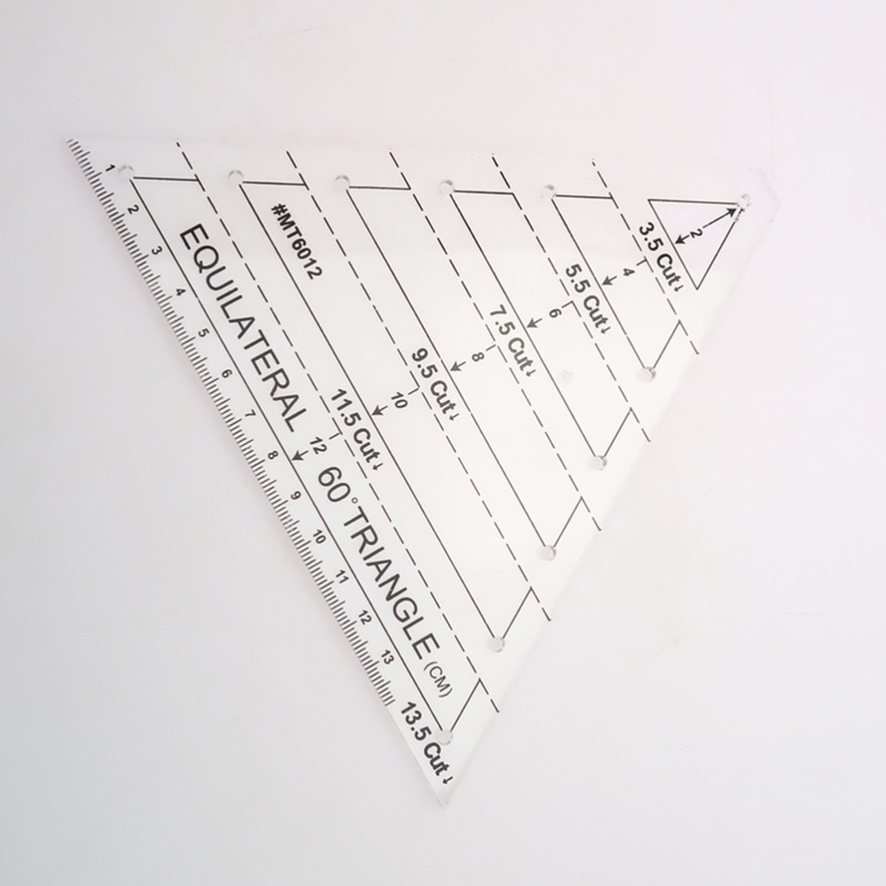 Triangle Patchwork Ruler Acrylic 60 Degree Quilting Template for Crafts