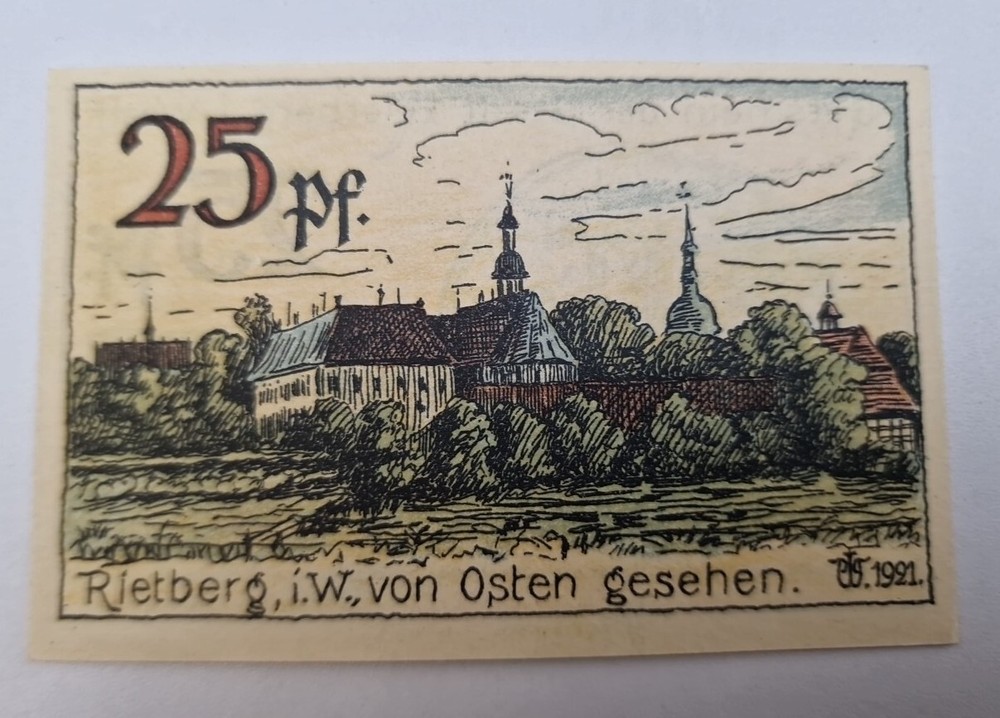 25 Pfennig 1921 Excellent Condition Old BANKNOTE Germany